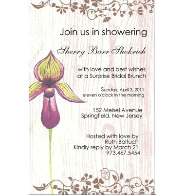 Floral Invitations, Orchid, Bella Ink